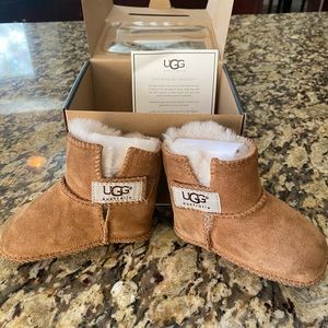 UGG Tan Baby Walker Shoes with White Lining